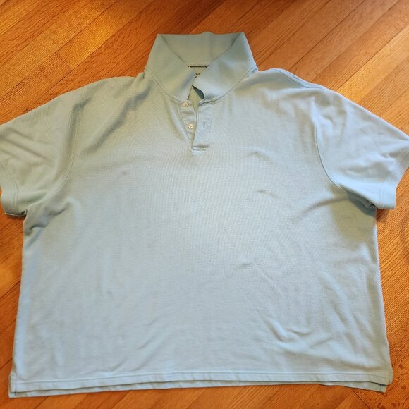 Saddlebred Men’s 4X Big & Tall Perfect Polo Light Green Short Sleeve - Picture 2 of 3